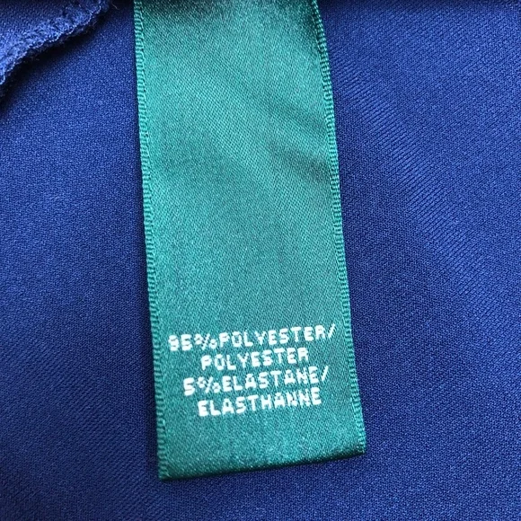 Lauren Ralph Lauren Deep Sapphire Faux Wrap Dress - Picture 7 of 8